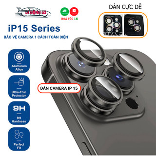Dán Cường Lực Camera iPhone 15 ProMax/ 15 Pro/ 15 Plus/ 15 - Dán Siêu Dễ, Chống Va Đập, Trầy Xước Cực Tốt