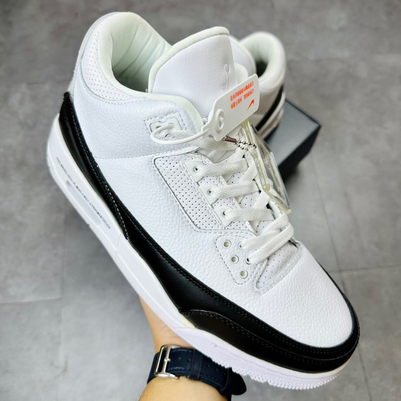 Giày Thể Thao Sneaker Air Jordan JD 3 Retro Fragment SP White Da Lộn DA3595-100