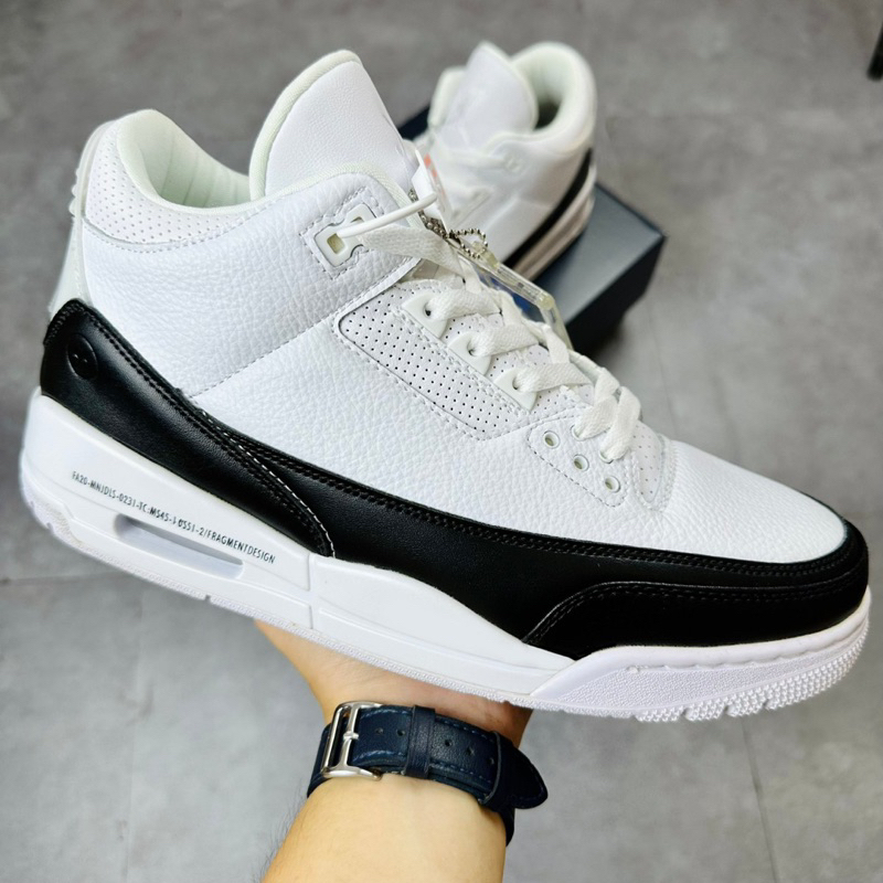 Giày Thể Thao Sneaker Air Jordan JD 3 Retro Fragment SP White Da Lộn DA3595-100