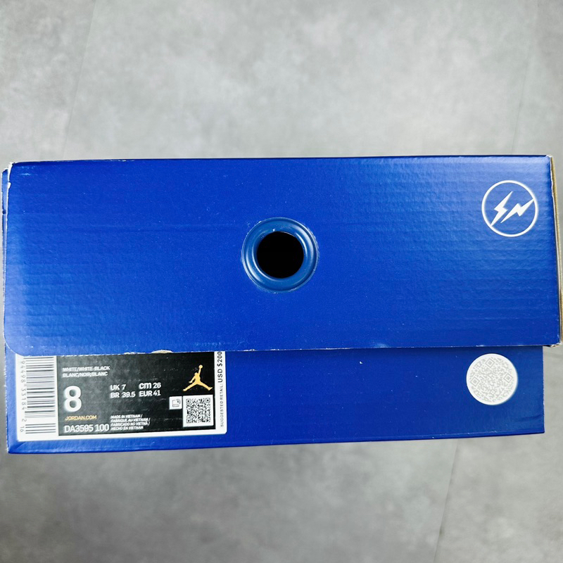 Giày Thể Thao Sneaker Air Jordan JD 3 Retro Fragment SP White Da Lộn DA3595-100