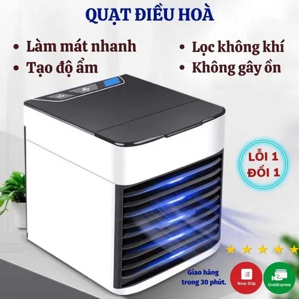 Quạt Điều Hòa Mini - Máy Điều Hoà Hơi Nước Siêu Mát - Quạt Tạo Ẩm Làm Mát Không Khí
