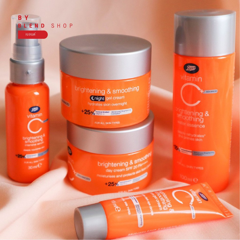 Kem gel làm sáng và mịn da ban đêm Boots Vitamin C ADVANCED Brightening & Smoothing Night Gel Cream 50 ml