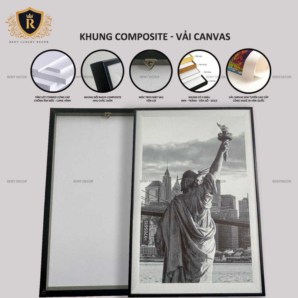 Tranh Sơn Thủy Hiện Đại Trừu Tượng - Tranh Canvas Treo Tường Decor Trang Trí Phòng Khách, Phòng Ngủ, Khách Sạn.