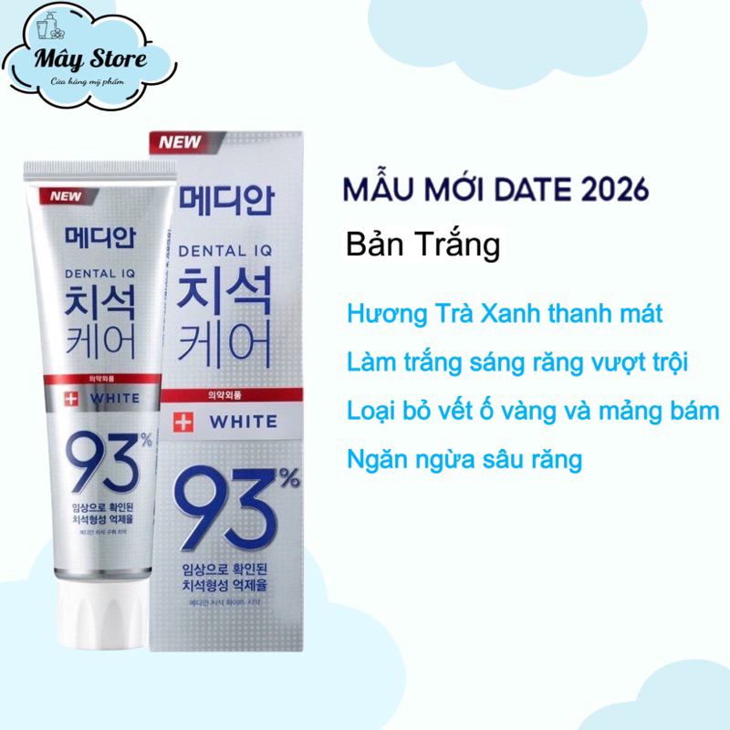 Kem Đánh Răng Median Dental IQ 93% 120g - White (TRẮNG)