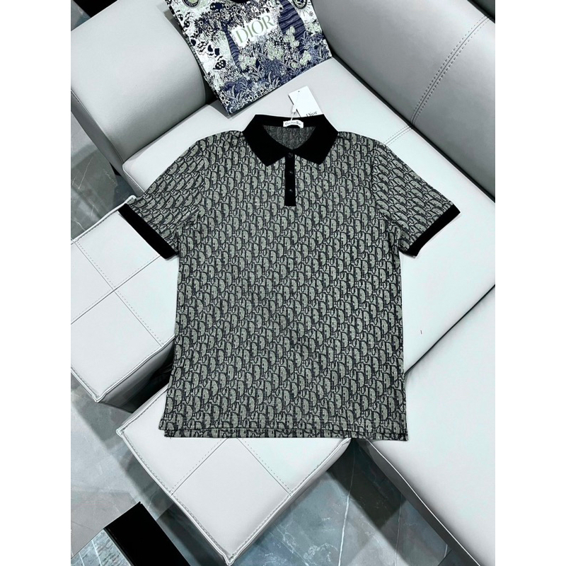 Áo POLO ĐÌ O vải dệt hoạ tiết bản SUPPER hàng QC cao cấp