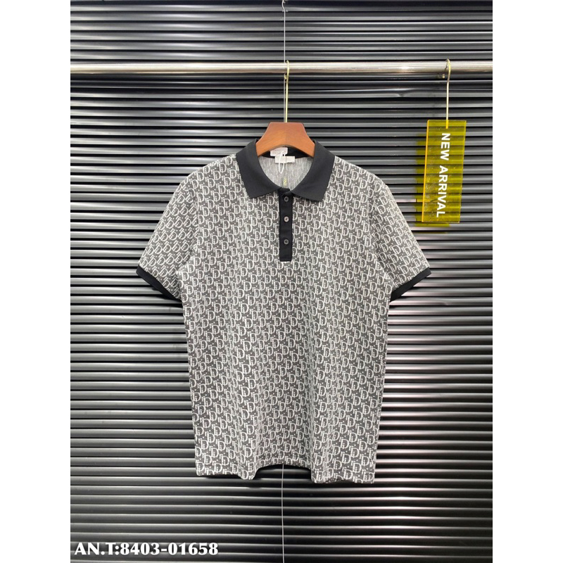Áo POLO ĐÌ O vải dệt hoạ tiết bản SUPPER hàng QC cao cấp