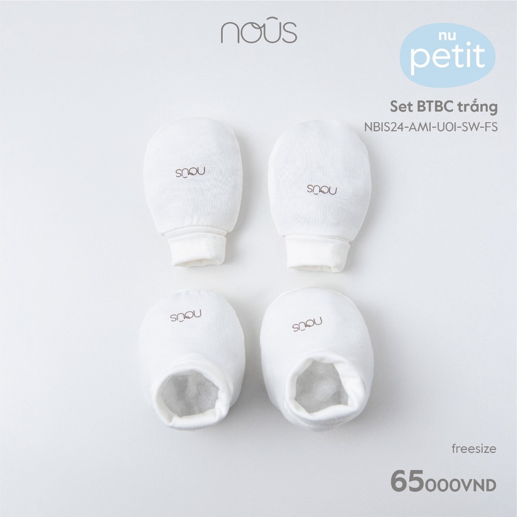 Phụ Kiện Cho Bé Sơ Sinh - Bao Tay Nous - Bao Chân Nous - Mũ Nous