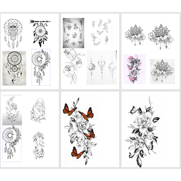 quyển 200 hình xăm tattoo mini
