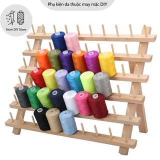 Khung giá đỡ đựng cuộn chỉ khâu thêu may tay gấp gọn bằng gỗ dụng cụ làm da túi xách thắt lưng ví thủ công handmade diy