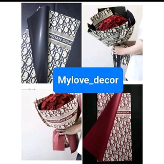 Giấy bó hoa dior , gói hoa gói quà thương hiệu dior sang chảnh cao cấp ,giấy thương hiệu dior cao cấp