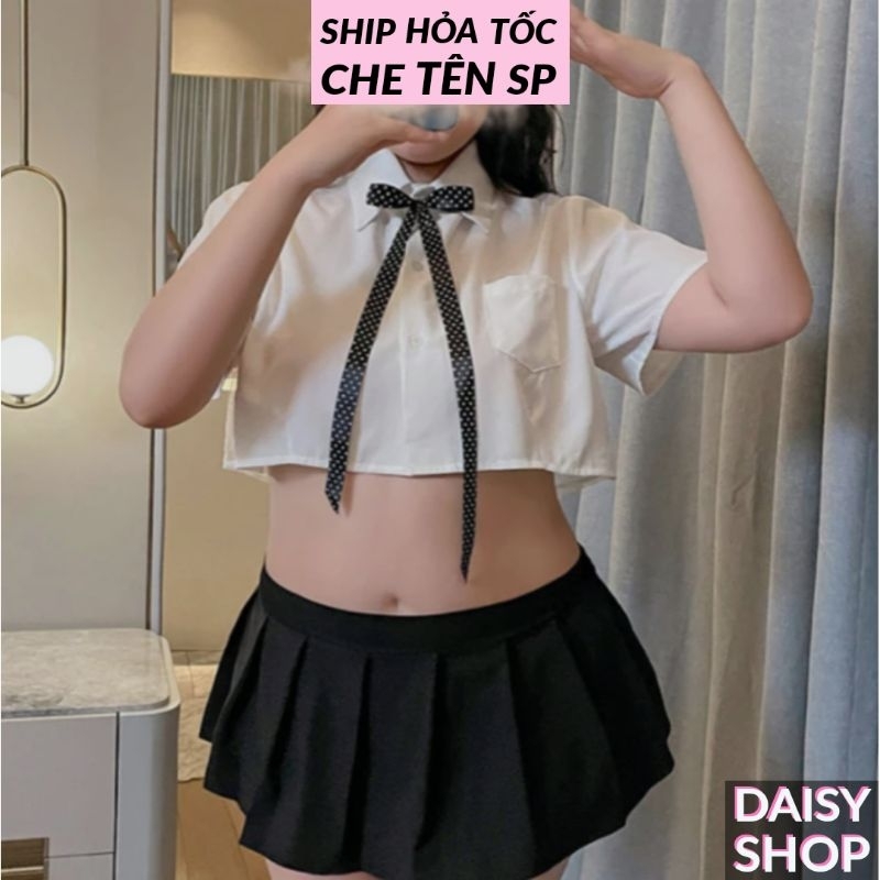 [60-80kg] Cosplay bigsize nữ sinh gợi cảm - váy ngủ hóa trang học sinh Nhật Bản hở lưng sexy