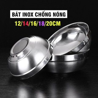 Tô chén bát inox 2 lớp cách nhiệt cao cấp nhiều cỡ