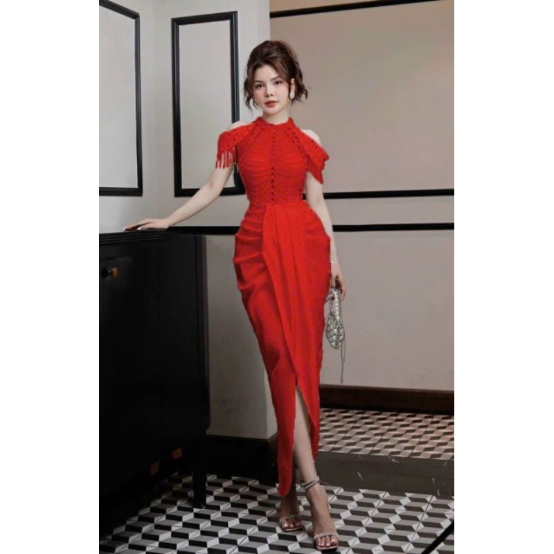 ✨ Đầm body yếm rớt vai ✨ HÌNH THẬT - S/M/L