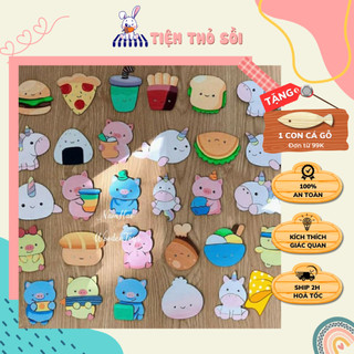 Combo 30 Con Vật Gỗ Chưa Tô Giúp Bé Sáng Tạo - Set 30 Động Vật Tô Màu Decor Trang Trí Nhà Cửa, Treo Nôi - Tiệm Thỏ Sồi