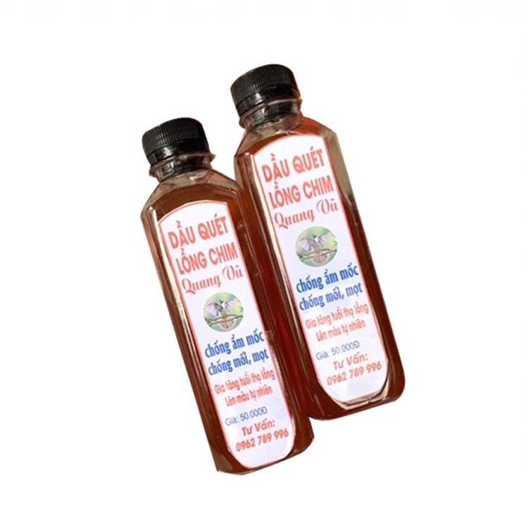 Dầu quét lồng chim cao cấp, dầu ủ lồng chống ẩm mốc và mối mọt dễ sử dụng thể tích