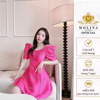 Đầm Form A Dáng Xoè Thanh Lịch, Thiết Kế Từ Nhà Molina, Phù Hợp Đi Tiệc, Đi Làm
