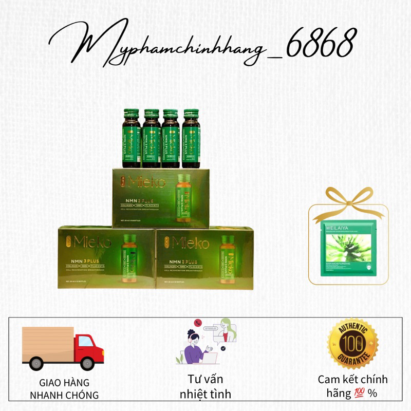 Nước Uống MIEKO NMN 3 PLUS COLLAGEN_NMN_PLACENTA
