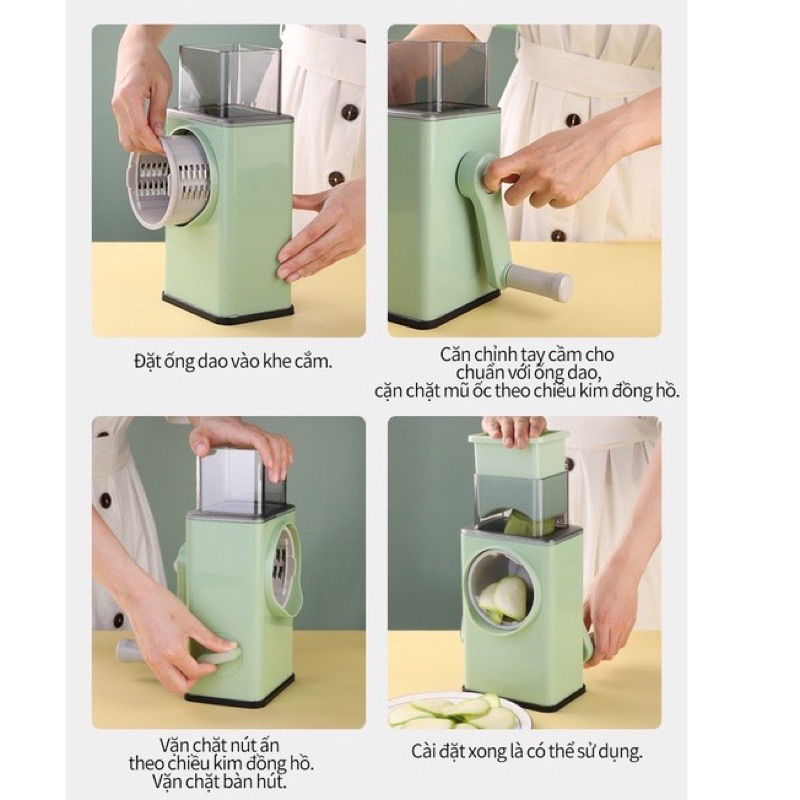 🥒🥔🍠🥕MÁY THÁI LÁT RAU CỦ CẦM TAY ĐA NĂNG 4 in 1 VEGETABLE CUTTER_MÁY CẮT MÁY BÀO CỦ QUẢ ĐA NĂNG