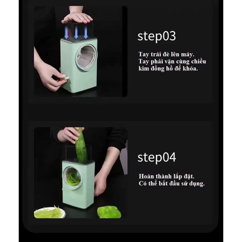 🥒🥔🍠🥕MÁY THÁI LÁT RAU CỦ CẦM TAY ĐA NĂNG 4 in 1 VEGETABLE CUTTER_MÁY CẮT MÁY BÀO CỦ QUẢ ĐA NĂNG
