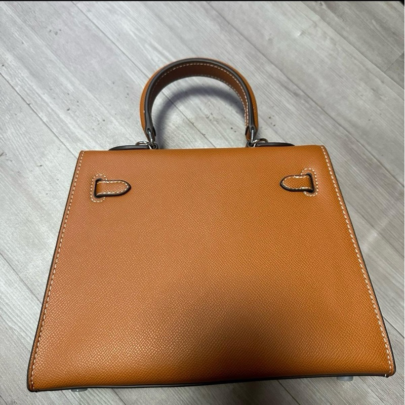 Túi xách HM kelly 25cm khoá bạc 2 dây đeo