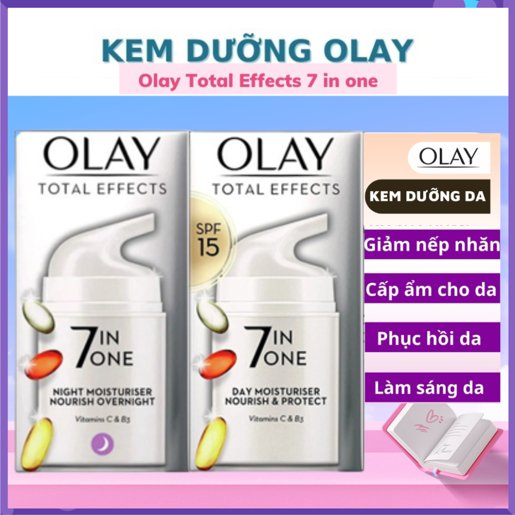 Kem Dưỡng Olay Total Effects 7 In 1 Ngày Và Đêm 50ml - sáng da chống lão hóa