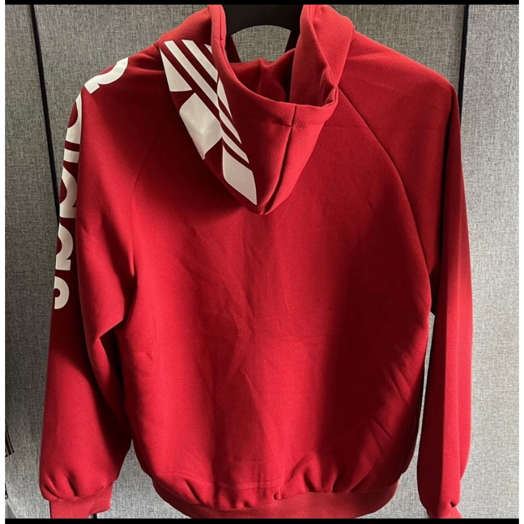 Áo Khoác Adidass HOODIE nỉ bông mũ to 2 lớp Unisex form rộng SLAKE in chữ