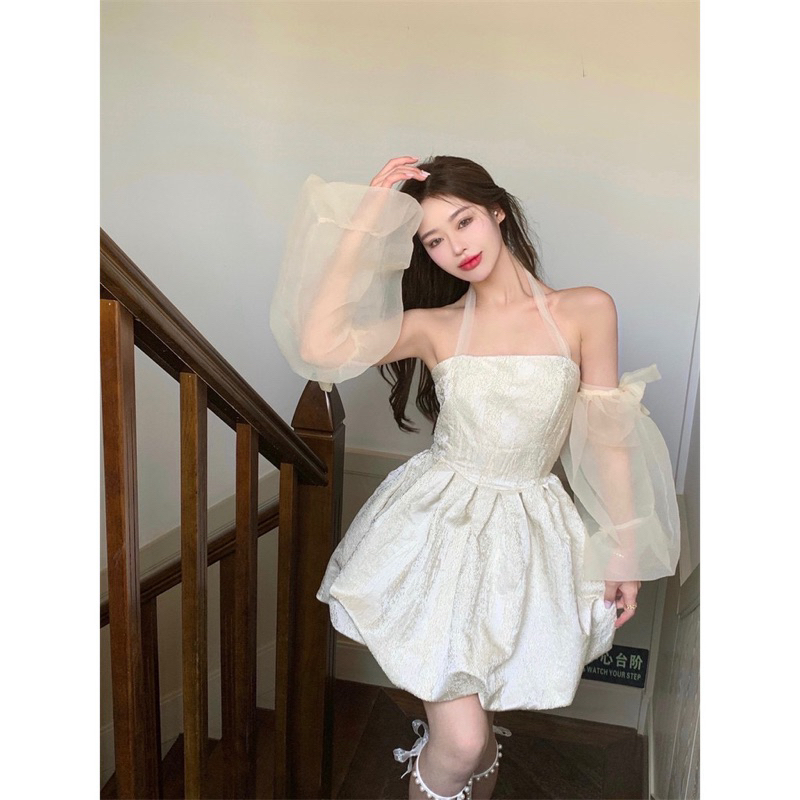 Đầm hai dây hoạ tiết hot hit mùa hè