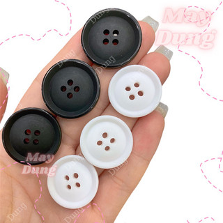 Nút 4 lỗ trắng tinh size 16,18,20,24mm