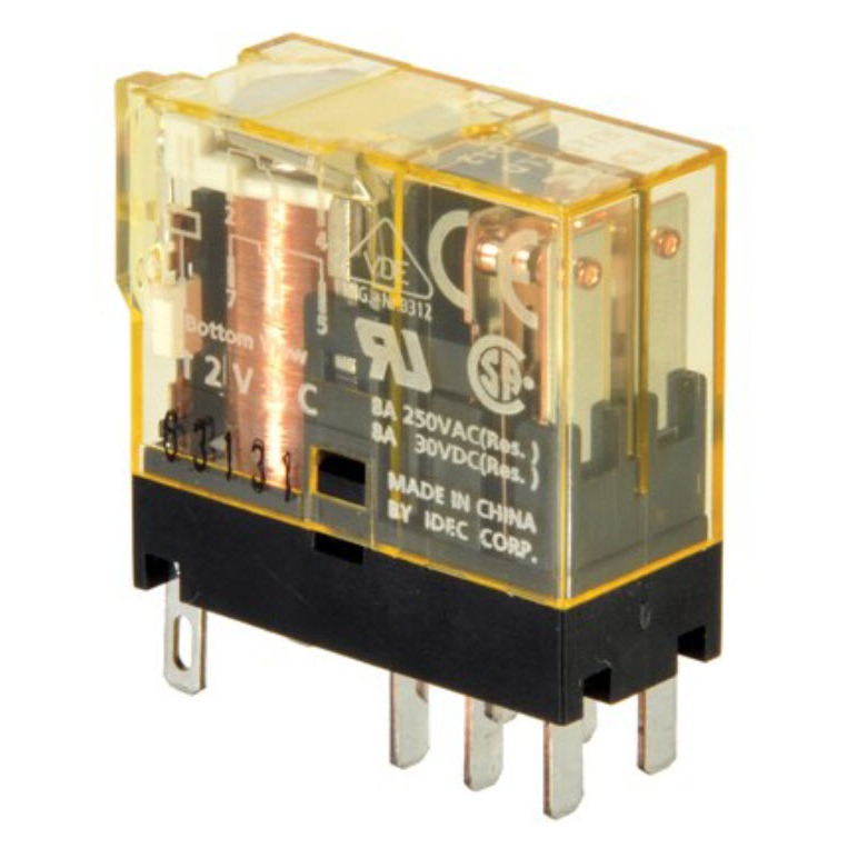 Rơ le trung gian IDEC RJ2S-CL-D24 24VDC 8A, kèm đế