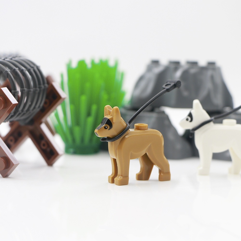 Đồ chơi lắp ráp chú Chó - Đồ chơi lắp ráp SWAT Army xếp hình mô hình động vật chó SWAT chó đặc vụ cute dog