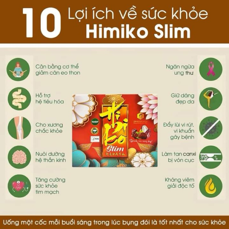Cacao giảm cân Himiko slim hop 20 gói date 8/2026