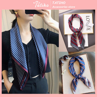 [Hàng Xịn, Giá Tốt] Khăn Turban Lụa Vuông Cao Cấp Kẻ Ô Vuông Thanh Lịch - Chất Liệu Lụa Chiffon 70x70cm - Mã KL029