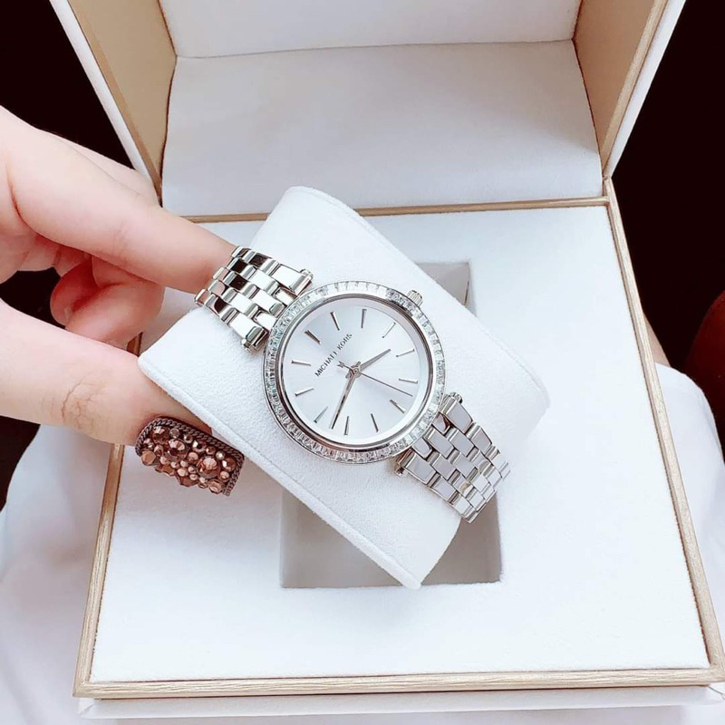 Đồng Hồ Nữ  Michael Kors MK3364  Máy Quartz  Mặt Tròn Vuông Siz 33mm Dây Thép Không Gỉ