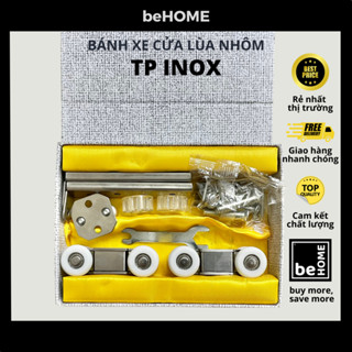 [TP inox] BỘ BÁNH XE TREO INOX (hộp nhung TP) CỬA LÙA NHÔM 4 bánh/ 8 bánh - Con treo cửa lùa nhôm