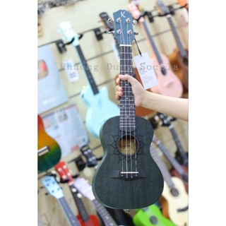 Đàn Ukulele Gỗ chính hãng Kaysen size Concert  - Màu Xanh Đen