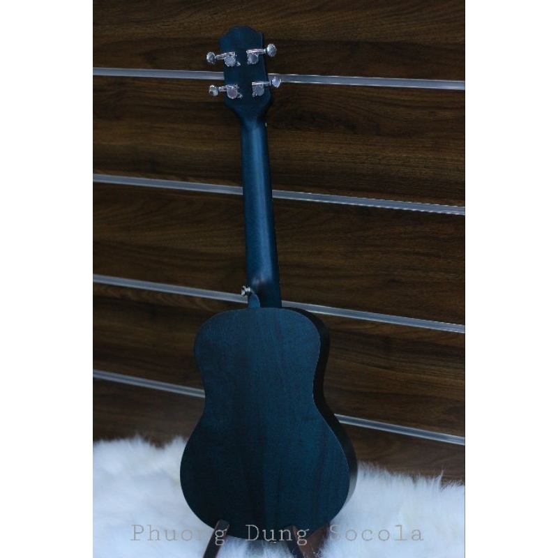 Đàn Ukulele Gỗ chính hãng Kaysen size Tenor - Màu Xanh Đen - Blue