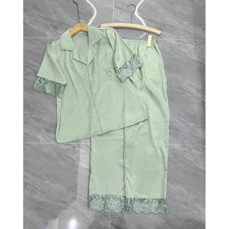 Tiệm nhà Mia - Bộ ngủ pyjama chất lụa xước mịn 2 mặt