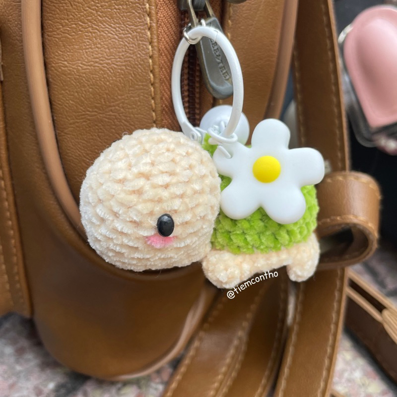 Móc Khoá Rùa Con Đáng Yêu - Móc Khoá Len Rùa Dễ Thương, Xinh - Thú Bông Rùa Handmade