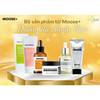 Combo đủ bộ serum +kem chống nắng+peel+tẩy da chết+kem moose+sữa rửa mặt moose hạn dùng 2026