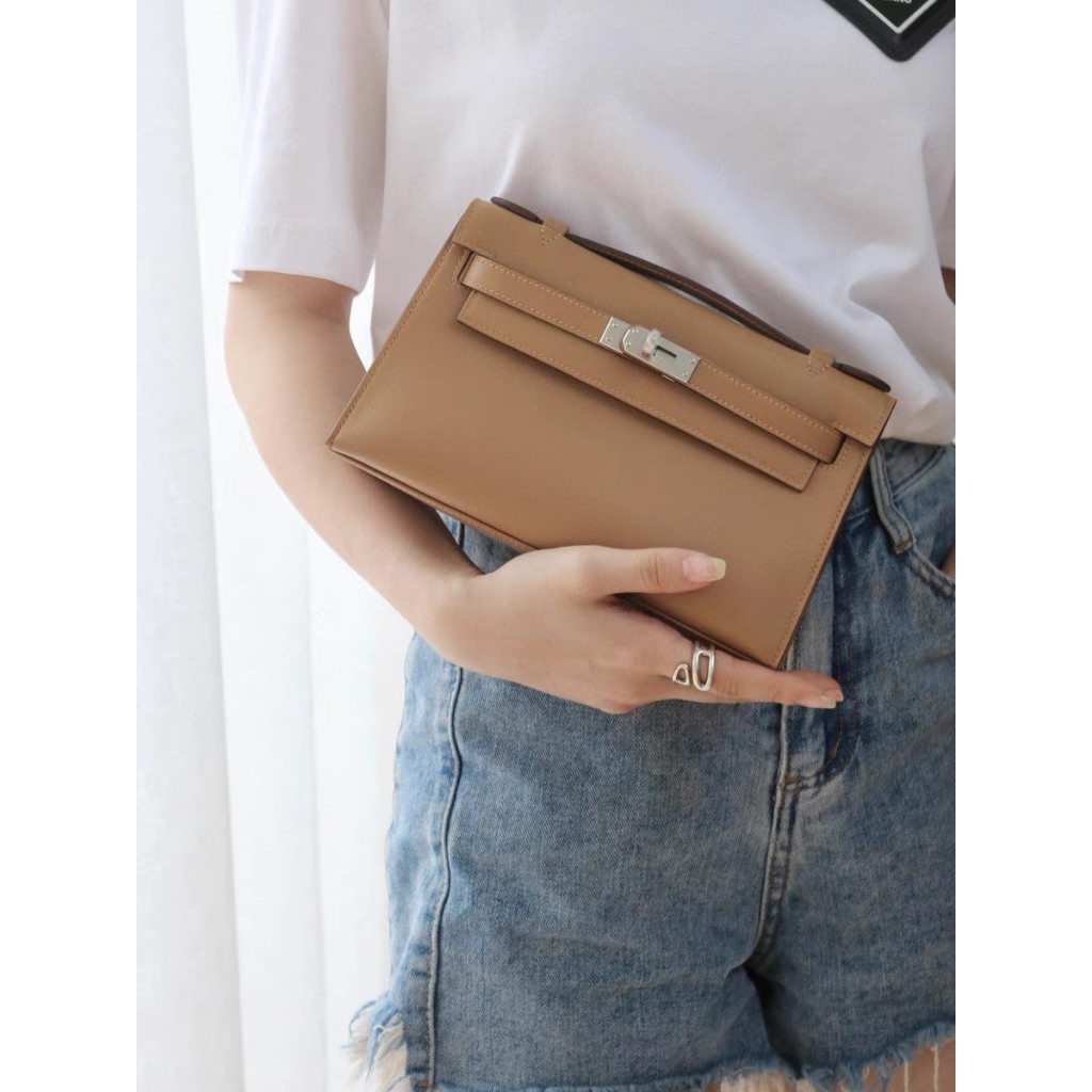 TÚI HERME KELLY POCHETTE SZ22 DA CỪU