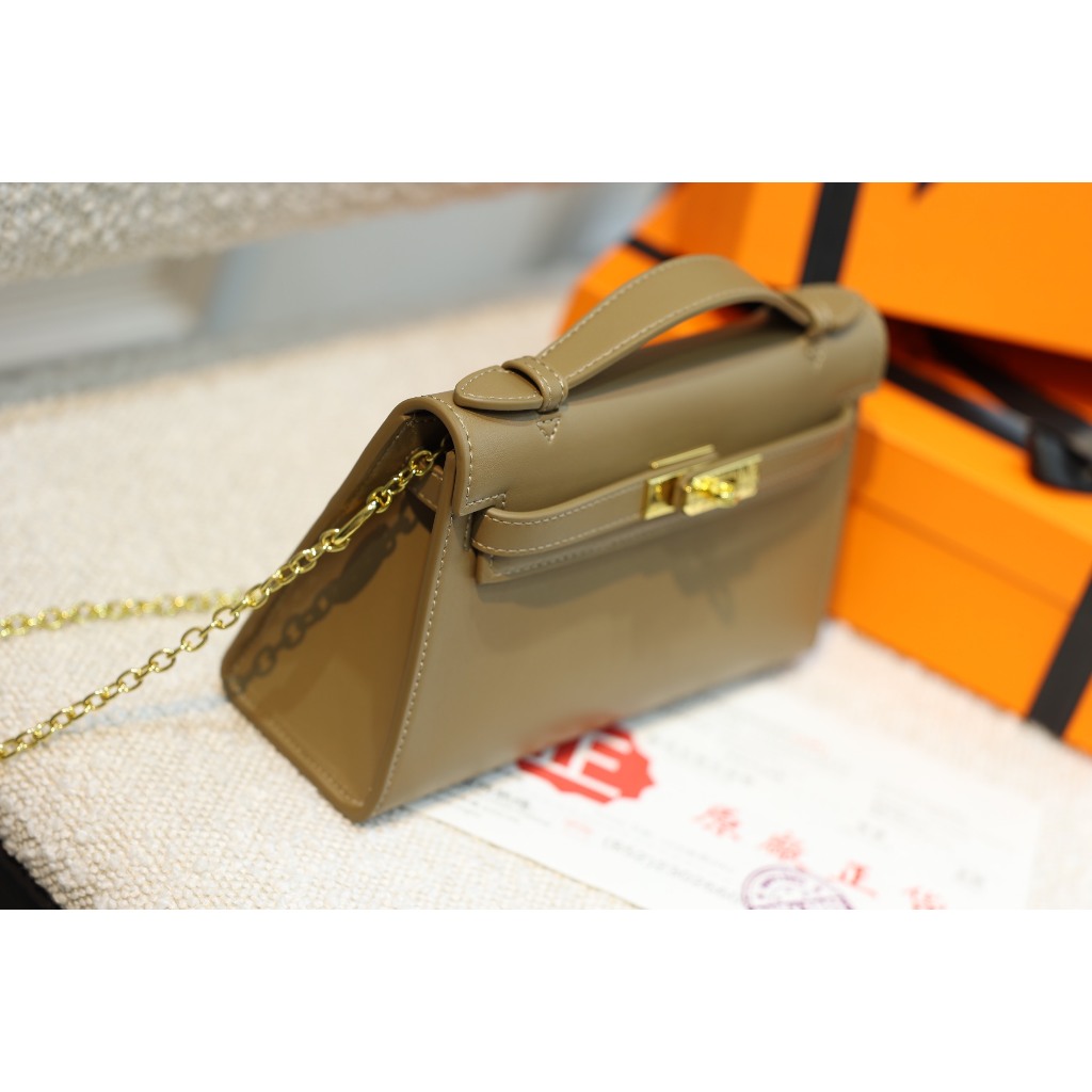 TÚI HERME KELLY POCHETTE SZ22 DA CỪU