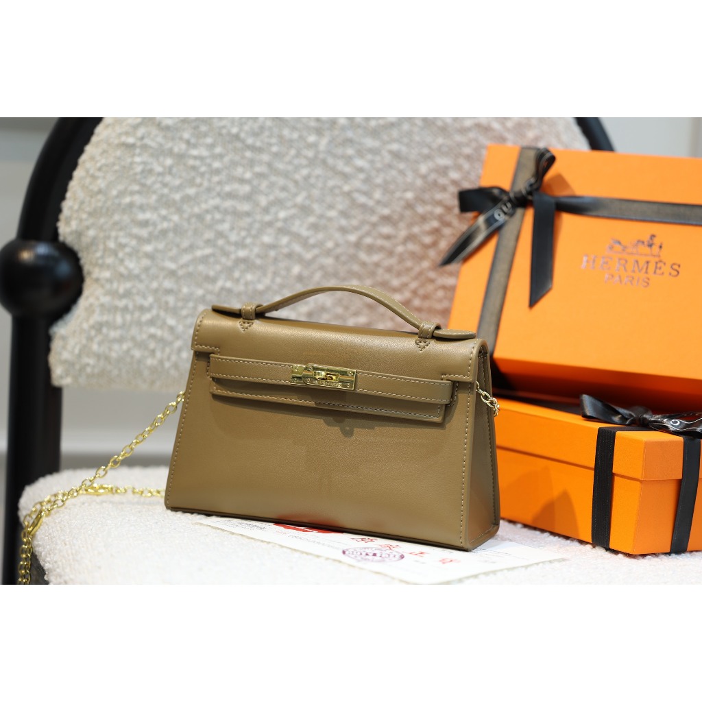 TÚI HERME KELLY POCHETTE SZ22 DA CỪU