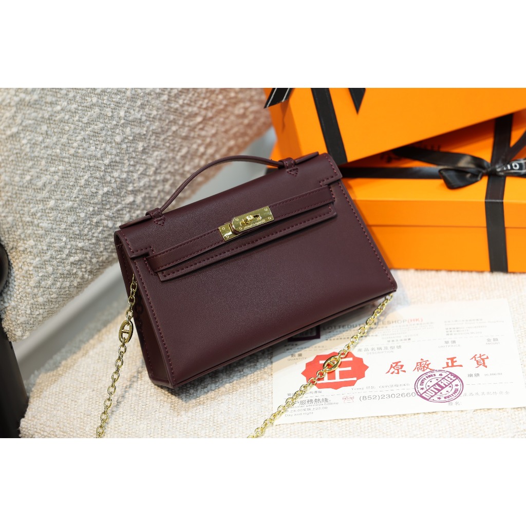 TÚI HERME KELLY POCHETTE SZ22 DA CỪU