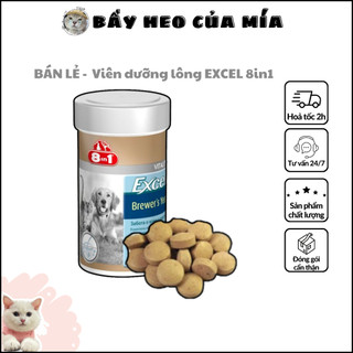 Thực phẩm chức năng hỗ trợ dưỡng lông cho chó & mèo - Viên Excel 8in1