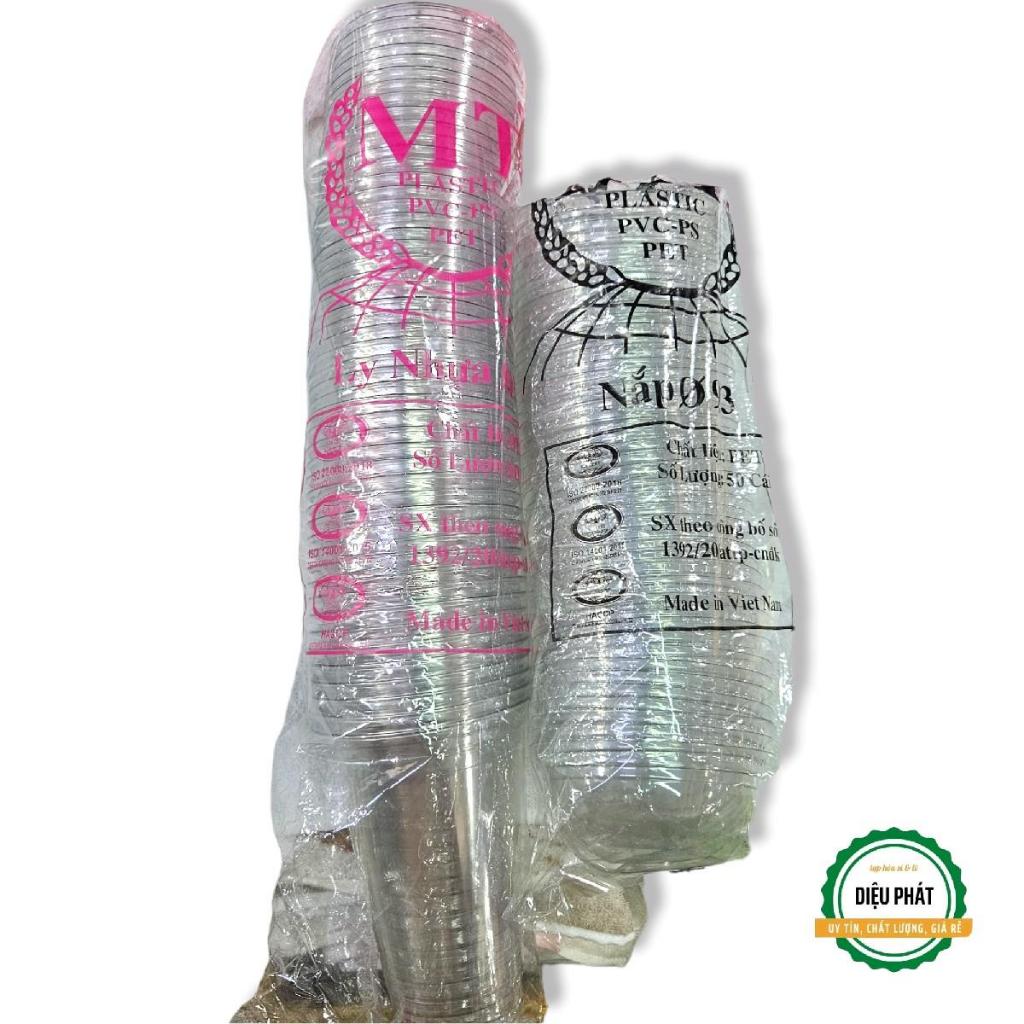 Ly Nhựa Nắp Cầu, Nắp Cầu, Ly Dùng 1 Lần, Ly Nhựa PET - 360ml, 500ml - Phi Ø93