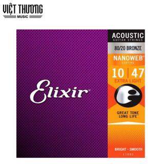 Dây đàn guitar acoustic elixir nanoweb® extra light 3313211002 -việt thương music