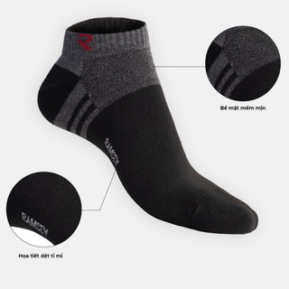 Tất thể thao nam cổ ngắn cotton Ramsey