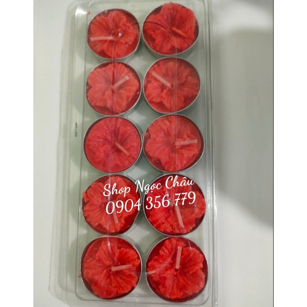 Set 10 viên nến nhiều màu Tealight