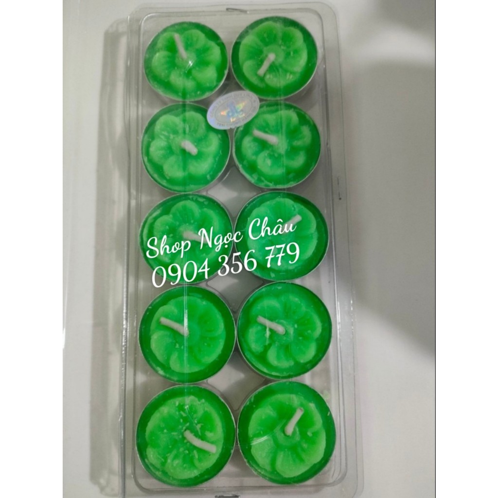 Set 10 viên nến nhiều màu Tealight