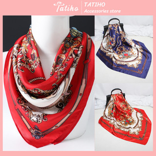 [Hàng Xịn, Giá Tốt] Khăn Lụa Vuông, Khăn Turban Sang Trọng Vương Miện Cao Cấp - Chất Liệu Chiffon - 70x70cm - Mã KL004